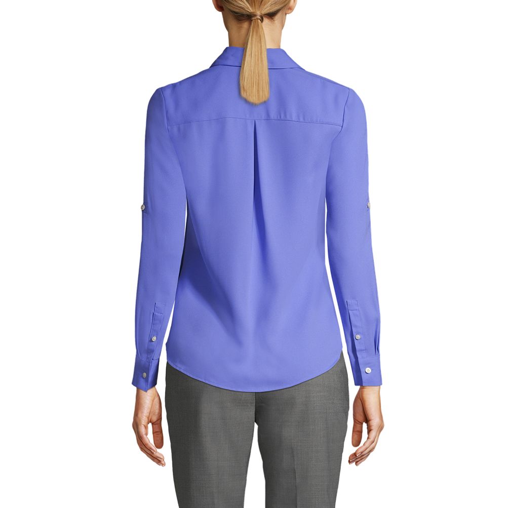 Women's Long Sleeve Crepe Blouse | Lands' End