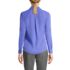 Women's Petite Long Sleeve Crepe Blouse, Back