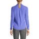 Women's Petite Long Sleeve Crepe Blouse, Back