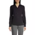 Women's Petite Long Sleeve Crepe Blouse, Front
