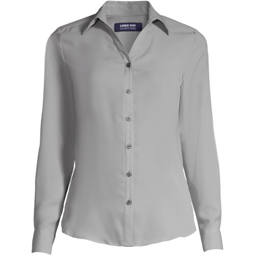 Women's Long Sleeve Crepe Blouse