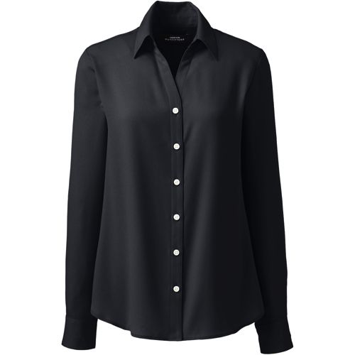 Women's Long Sleeve Crepe Blouse