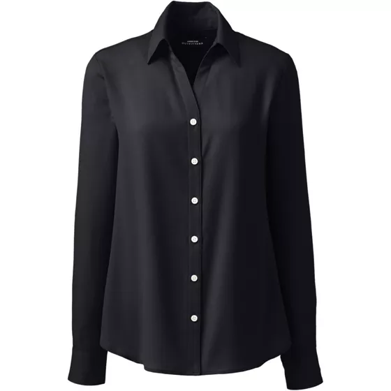 Women's Long Sleeve Crepe Blouse - primary