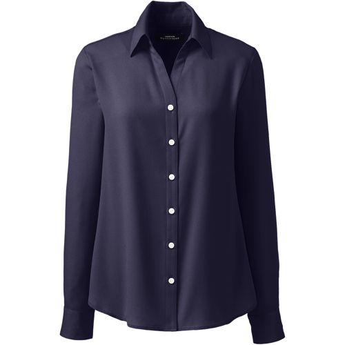 Women's Long Sleeve Crepe Blouse