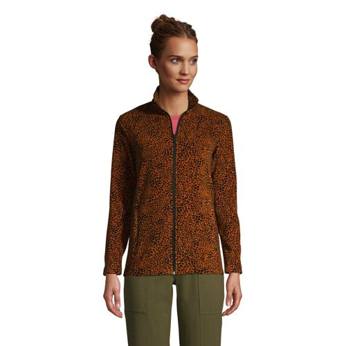 fleece print jacket