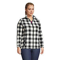 Women's Plus Size Print Full Zip Fleece Jacket, alternative image