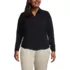 Women's Plus Size Long Sleeve Crepe Blouse, Front