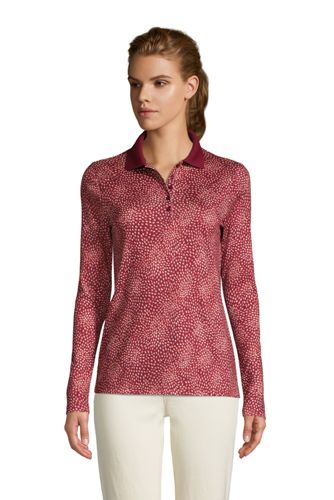 lands end women's long sleeve polo shirts