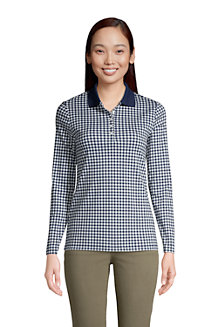 Women's Long Sleeve Supima Cotton Polo Shirt