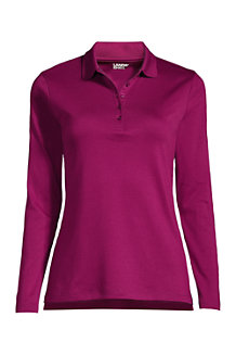 Women's Long Sleeve Supima Cotton Polo Shirt
