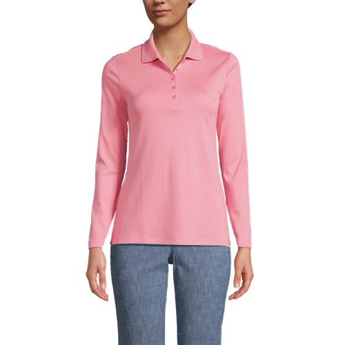 lands end women's long sleeve polo shirts