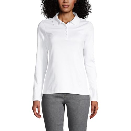 lands end women's long sleeve polo shirts