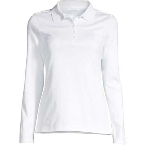 lands end women's long sleeve polo shirts