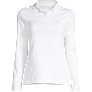 Supima-Poloshirt mit langen Ärmeln für Damen image number 1