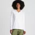 Women's Long Sleeve Supima Cotton Polo Shirt, Front