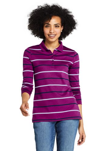 lands end women's long sleeve polo shirts