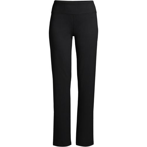 Lands' End Women's Mid Rise Slim Cargo Chino Pants - 10 - Black