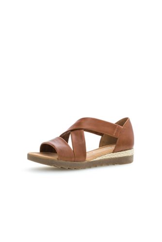 tan cross strap sandals