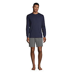 Men's Knit Rib Crewneck Pajama Shirt, alternative image