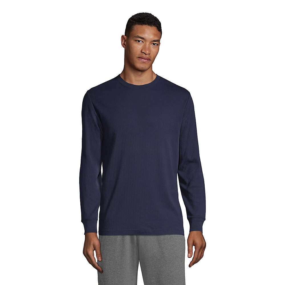 Men's Knit Rib Crewneck Pajama Shirt, Front