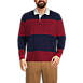 Men's Big and Tall Long Sleeve Stripe Rugby Shirt, Front