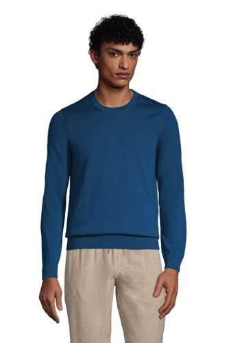 Pull Supima Ras-du-Cou Manches Longues, Homme Stature Standard