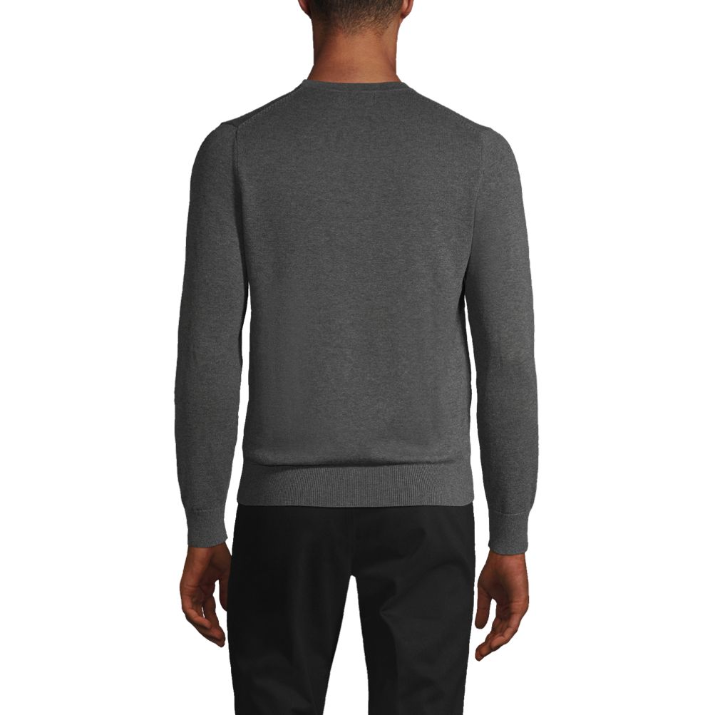 Men's Fine Gauge Supima Cotton Crewneck Sweater | Lands' End