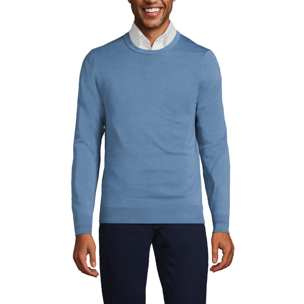 Men's Fine Gauge Supima Cotton Crewneck Sweater