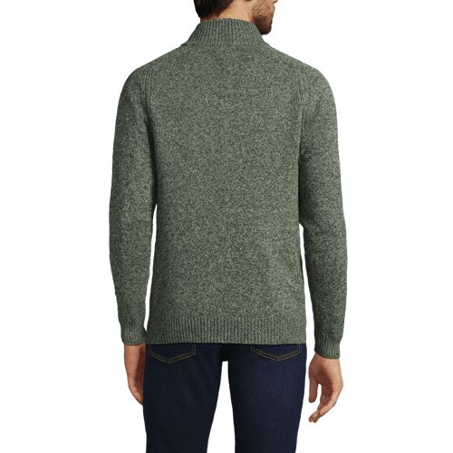 Pull homme col zippé Jude en Laine d'agneau - Denim