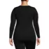 Women's Plus Size Thermaskin Heat Long Sleeve Crewneck Long Underwear Top, Back