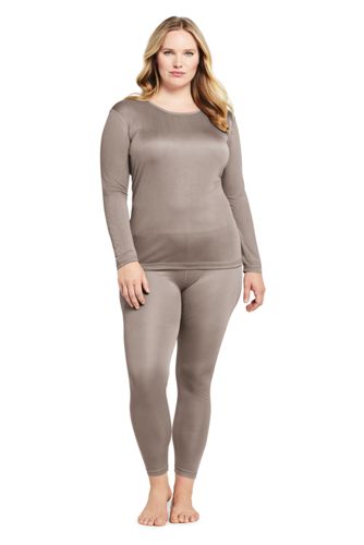 women's plus size silk long underwear