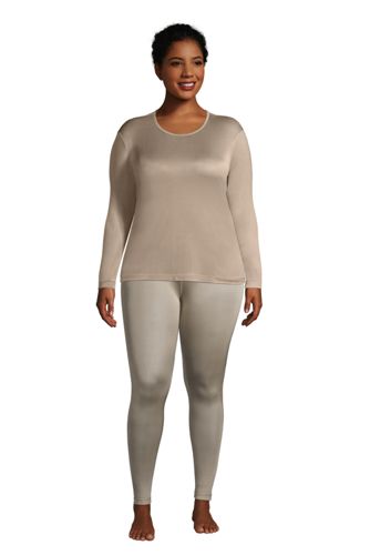 women's plus size silk long underwear