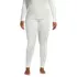 Women's Plus Size Silk Interlock Long Underwear Leggings Pants, Front