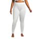 Women's Plus Size Silk Interlock Long Underwear Leggings Pants, Front