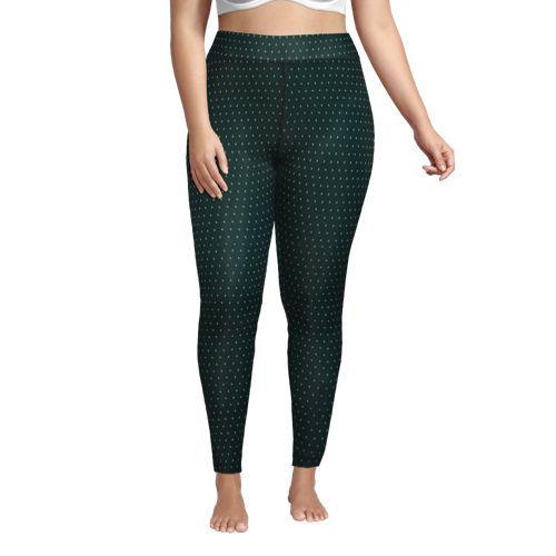 Lands' End Women's Silk Interlock Long Underwear Leggings Pants