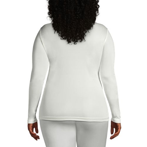 Women's Silk Interlock Long Sleeve Crewneck Long Underwear Top