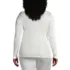 Women's Plus Size Silk Interlock Long Sleeve Crewneck Long Underwear Top, Back