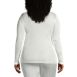 Women's Plus Size Silk Interlock Long Sleeve Crewneck Long Underwear Top, Back