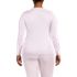 Women's Plus Size Silk Interlock Long Sleeve Crewneck Long Underwear Top, Back