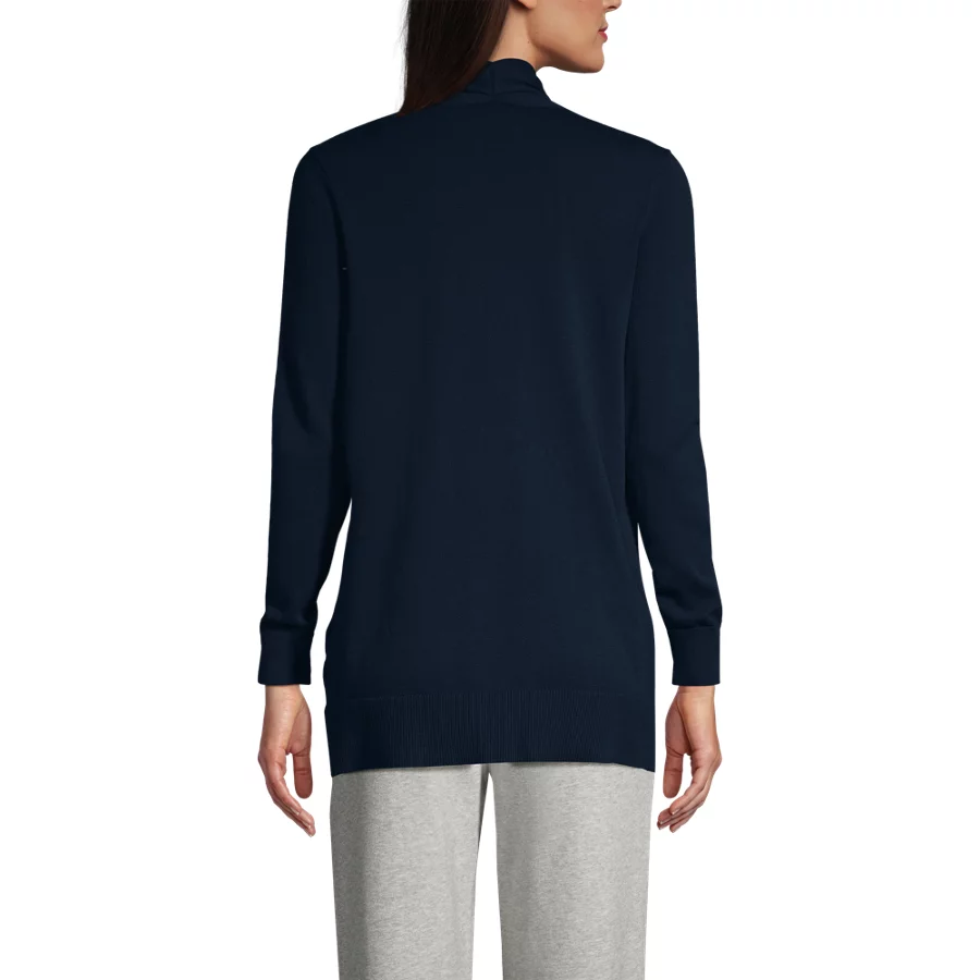 School Uniform Women's Long Sleeve Open Long Cardigan Sweater view 2