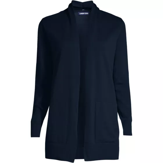 School Uniform Women's Long Sleeve Open Long Cardigan Sweater - primary