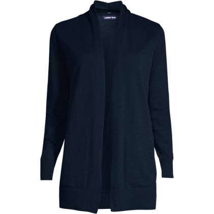 Women's Plus Size Long Sleeve Open Long Cardigan Sweater - primary