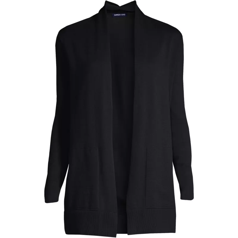 Women's Long Sleeve Open Long Cardigan Sweater, Front