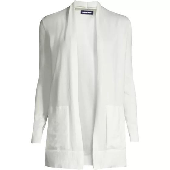 Women's Plus Size Long Sleeve Open Long Cardigan Sweater - primary