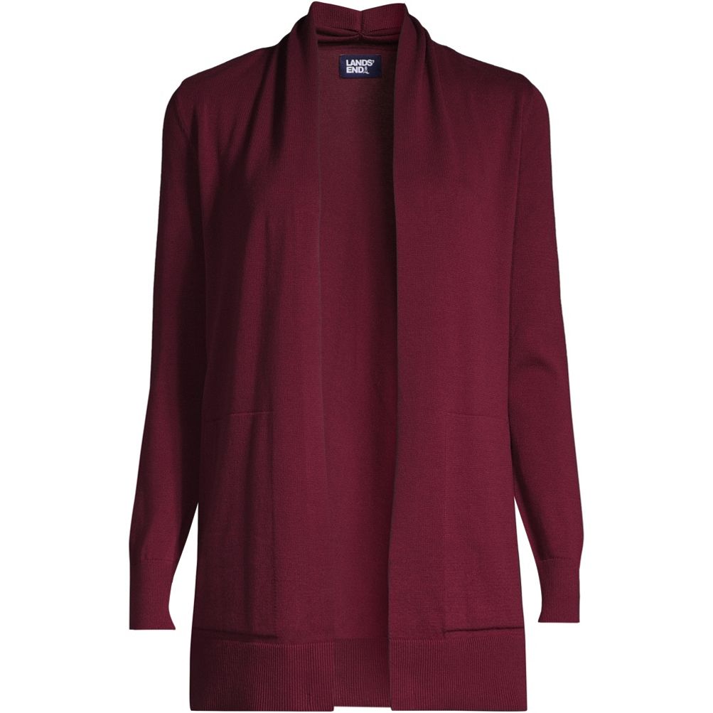 Lands end clearance supima open cardigan