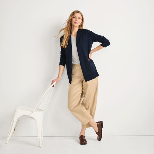 Women's Long Sleeve Open Long Cardigan Sweater