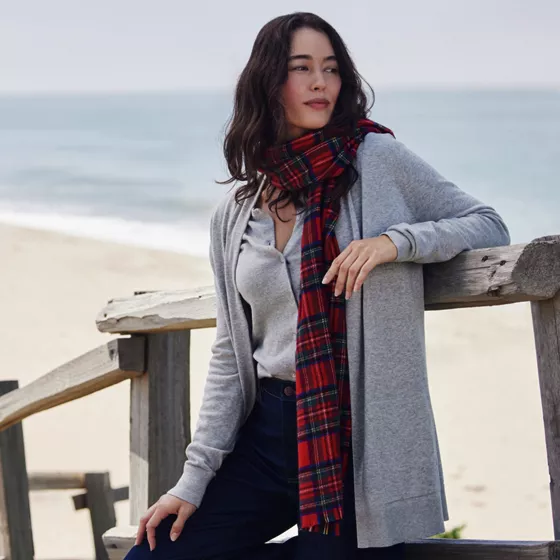 Women's Long Sleeve Open Long Cardigan Sweater - primary