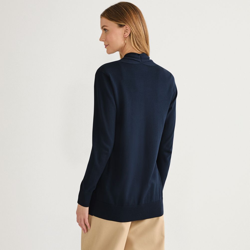 トップス Ans Dotsloevner shoulder cardigan Women's Long Sleeve Open Long Cardigan Sweater | Lands' End