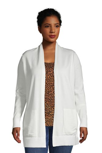 women's plus size white cardigan