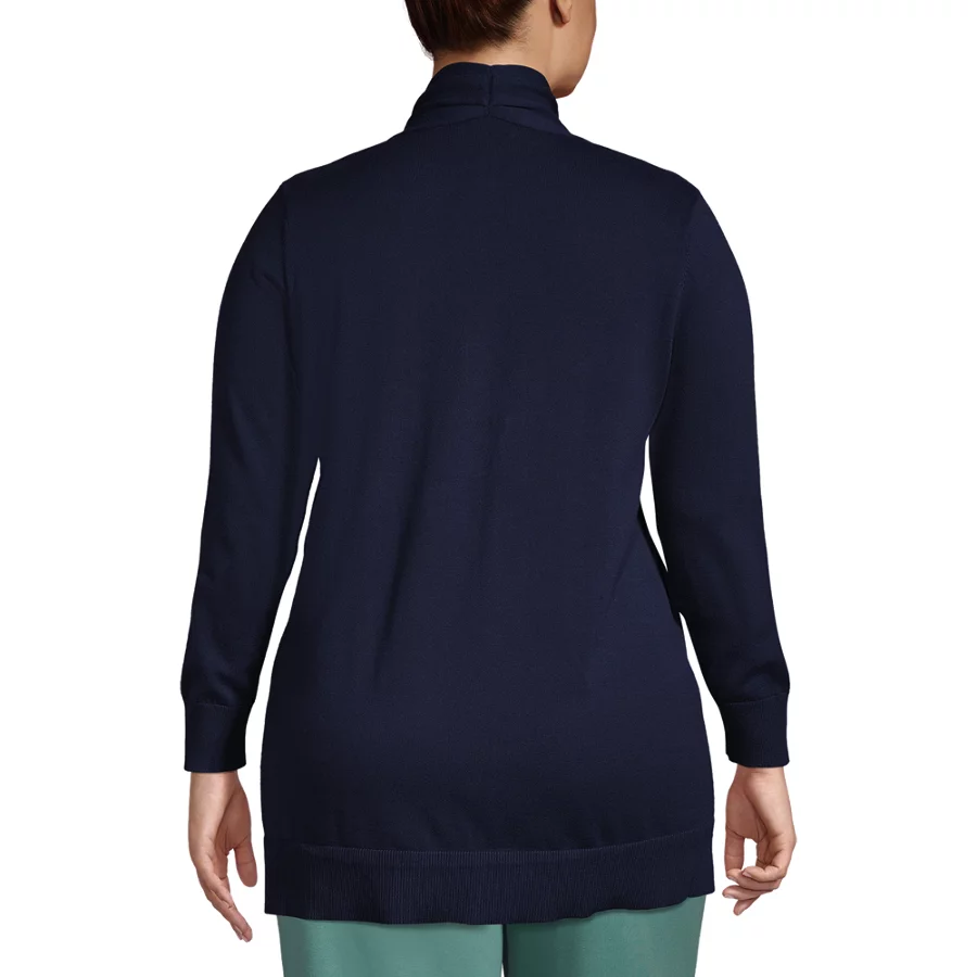 School Uniform Women's Long Sleeve Open Long Cardigan Sweater view 5